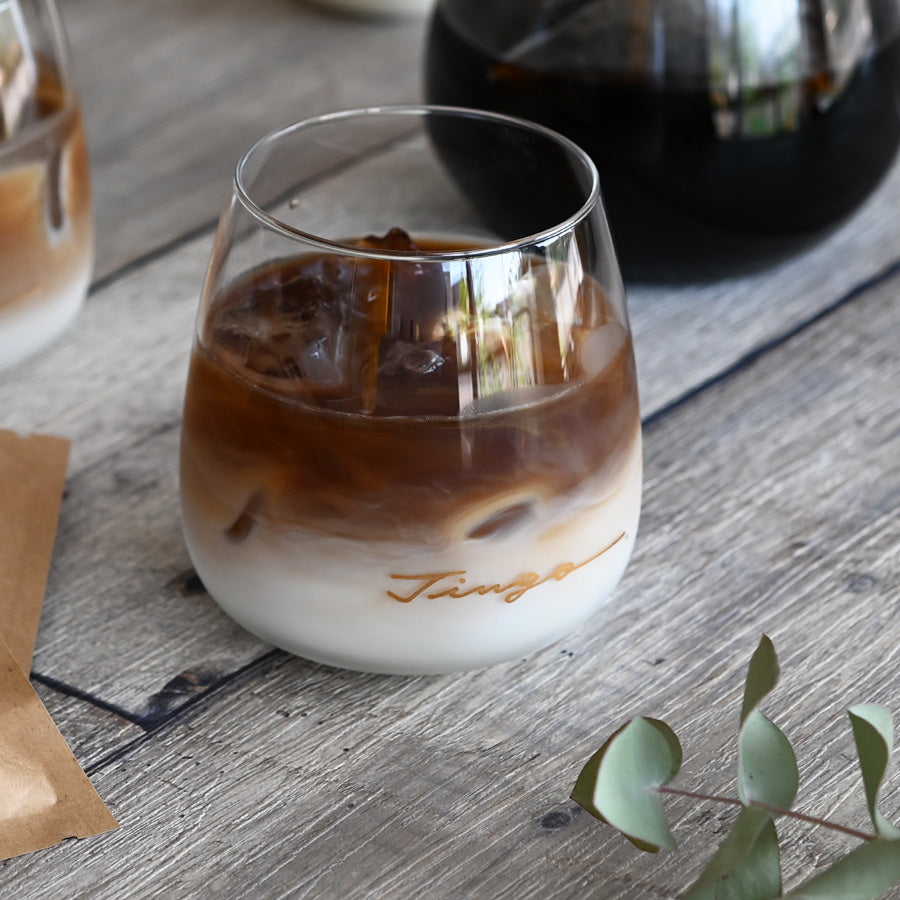 サインド・コルト*名入れグラス+アイスコーヒーパック(6パック・ギフトBOX付き) クリスマスプレゼント 還暦祝い 誕生日 記念日 おしゃれ