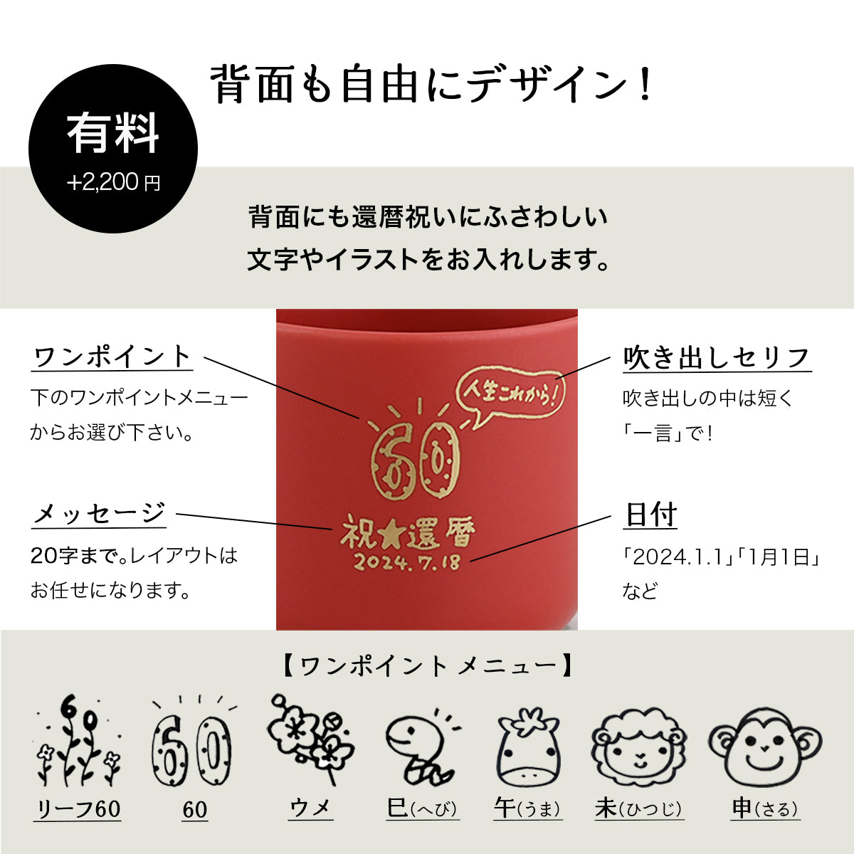 似顔絵入りマグカップ 【還暦祝い専用 にがおえキャラ・マディマグ カラー2色】 誕生日プレゼントにも大好評!(メッセージカード・ギフトBOX付き)