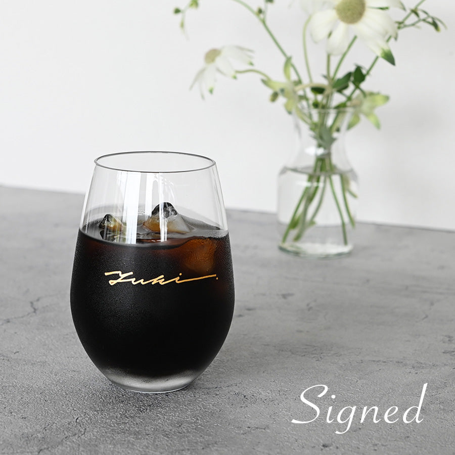 名入れグラス 【サインド・ノーブルグラス カラー3色】 誕生日プレゼントにも大好評!(メッセージカード・ギフトBOX付き)