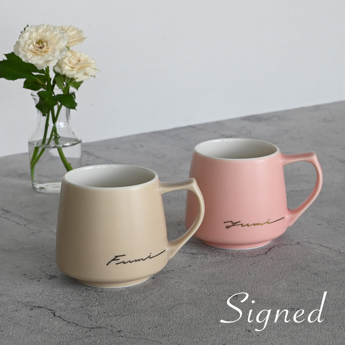 サインド・アポロ*ペア名入れマグカップ(2個セット・オリジナルギフトBOX付き) クリスマスプレゼント コーヒーカップ 結婚祝い 記念日 お揃い