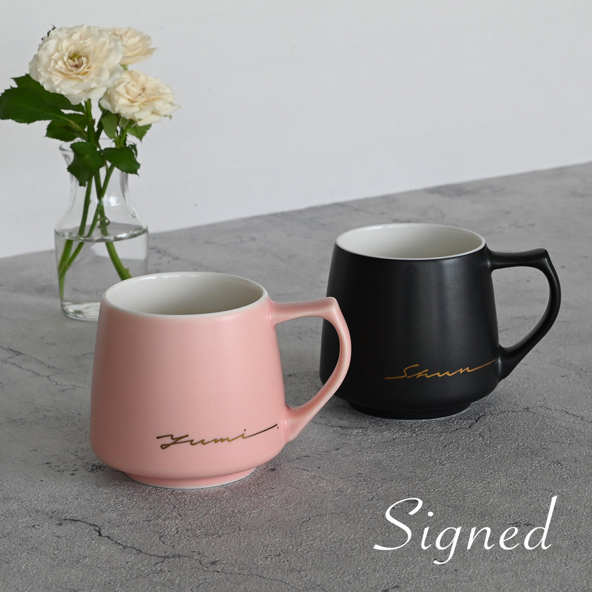 サインド・アポロ*ペア名入れマグカップ(2個セット)+ドリップコーヒー(12パック・ギフトBOX付き) コーヒーカップ 結婚祝い 記念日 お揃い おしゃれ