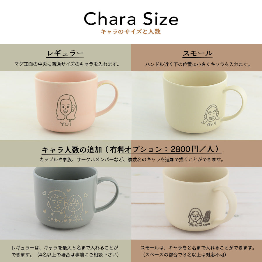 にがおえキャラ・マディ*ペア似顔絵マグカップ(2個セット・オリジナルギフトBOX付き) クリスマスプレゼント コーヒーカップ 結婚祝い 記念日 お揃い おしゃれ