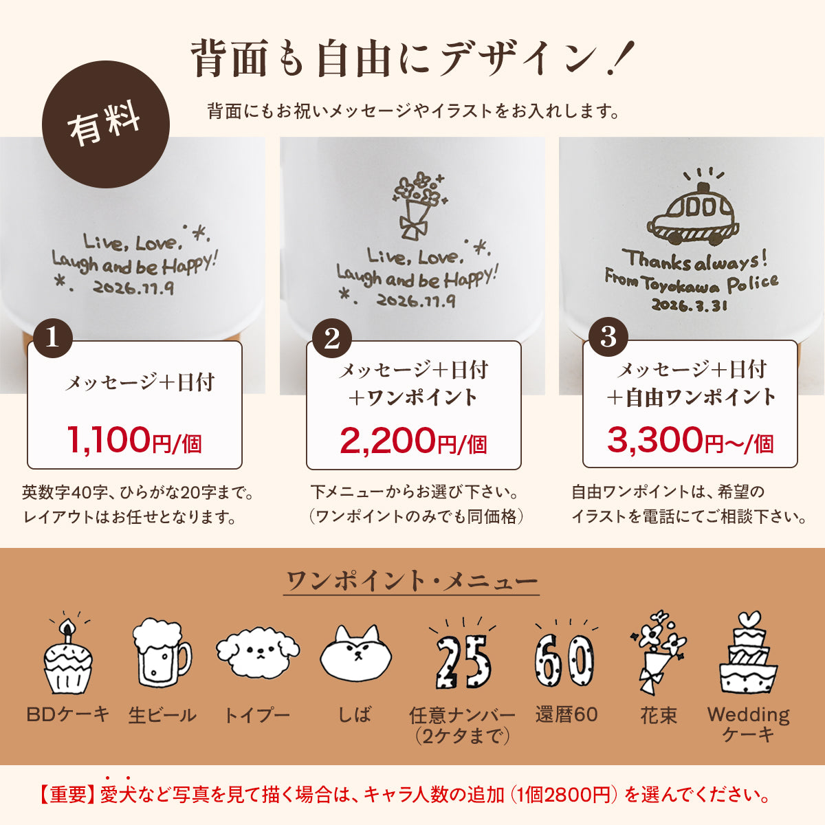 似顔絵入りマグカップ ペア 【にがおえキャラ・フレンチシャビーマグ 2個セット カラー4色】 結婚祝いにも大人気!(メッセージカード・ギフトBOX付き)