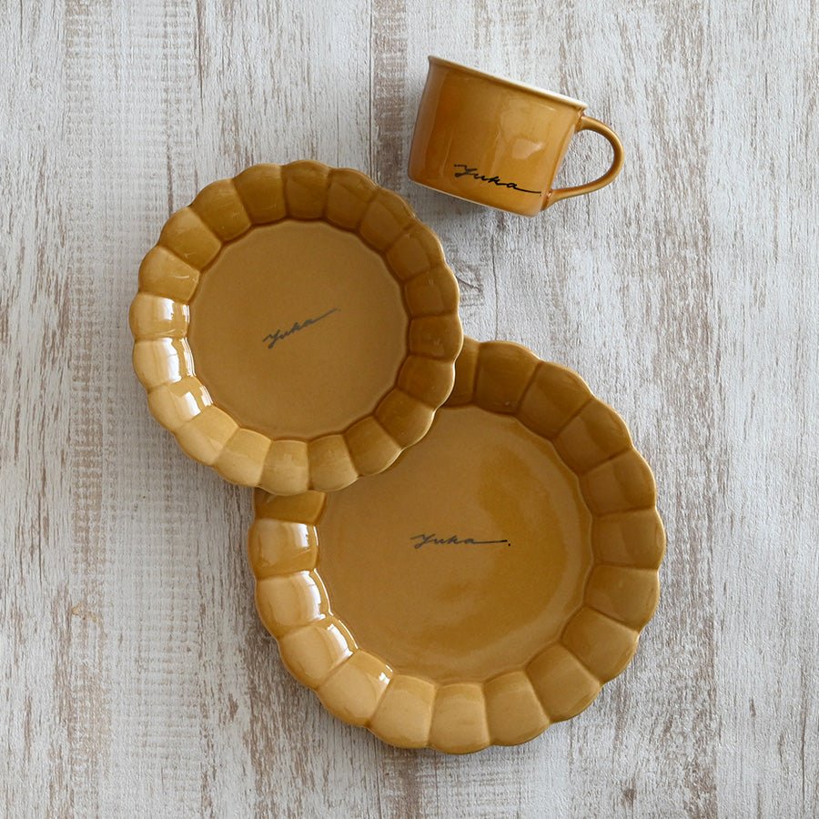 サインド・フルール*名入れマグ&プレート2種 食器セット(計3点・ギフトBOX付き) 還暦祝い 誕生日 記念日 おしゃれ 送別記念品 - オーダーギフト ももやま 本店