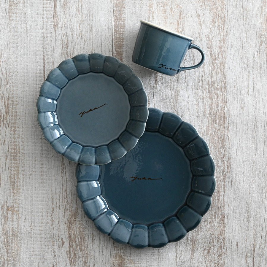 サインド・フルール*名入れマグ&プレート2種 食器セット(計3点・ギフトBOX付き) 還暦祝い 誕生日 記念日 おしゃれ 送別記念品 - オーダーギフト ももやま 本店