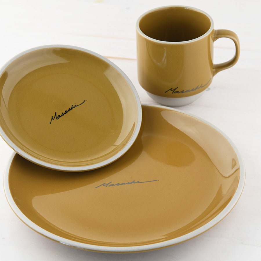 サインド・マッシュ*名入れマグ&プレート2種 ペア食器セット(計6点・ギフトBOX付き) 結婚祝い 還暦祝い 記念日 おしゃれ - オーダーギフト ももやま 本店