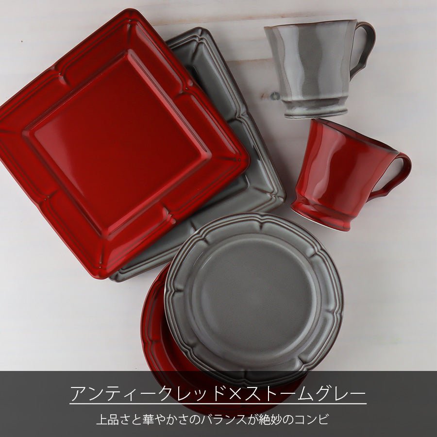 サインド・フレンチシャビー*名入れマグ&プレート2種 ペア食器セット(計6点・ギフトBOX付き) 結婚祝い 還暦祝い 記念日 おしゃれ - オーダーギフト ももやま 本店