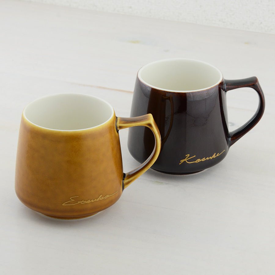 サインド・アポロ*ペア名入れマグカップ(2個セット)+ドリップコーヒー(12パック・ギフトBOX付き) 結婚祝い 記念日 おしゃれ お揃い - オーダーギフト ももやま 本店