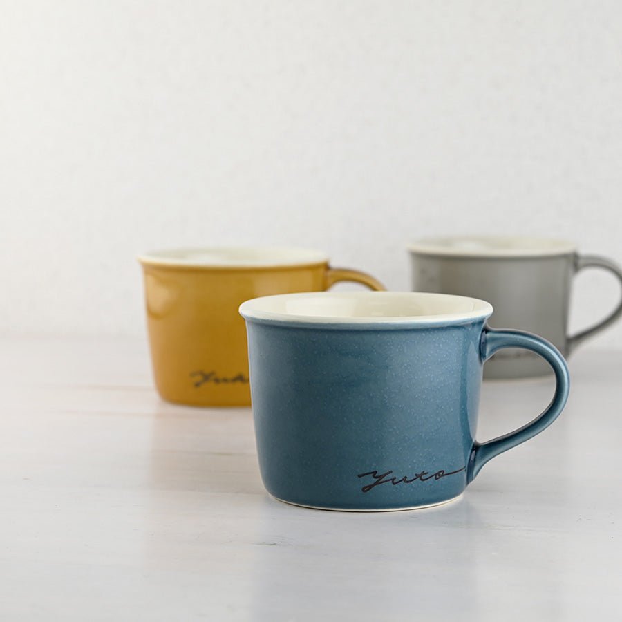 サインド・フルール*ペア名入れマグカップ(2個セット・ギフトBOX付き) 結婚祝い 記念日 おしゃれ お揃い - オーダーギフト ももやま 本店