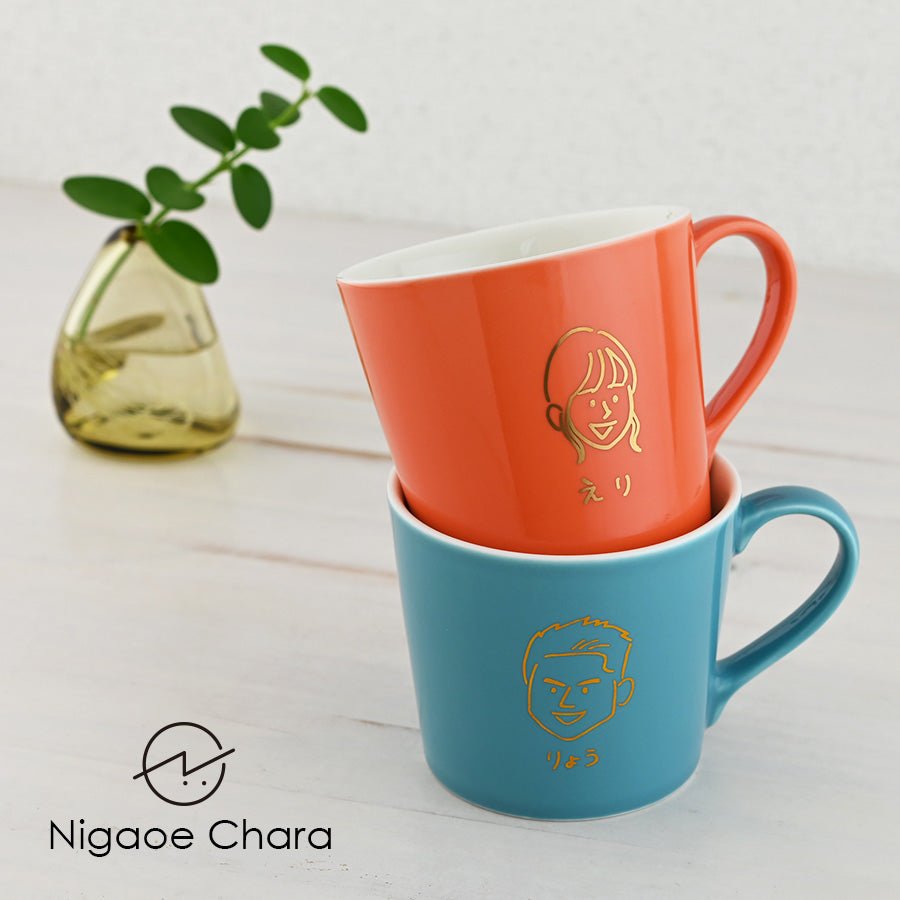 にがおえキャラ・カラーマグ*似顔絵マグカップ (ギフトBOX付き)還暦祝い 誕生日 記念日 おしゃれ 送別記念品 - オーダーギフト ももやま 本店
