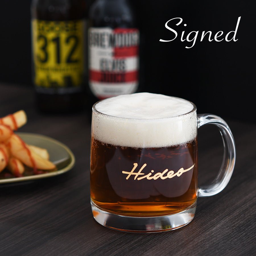 サインド・ビアジョッキ*名入れグラス(ギフトBOX付き) 還暦祝い 誕生日 記念日 おしゃれ 送別記念品 - オーダーギフト ももやま 本店
