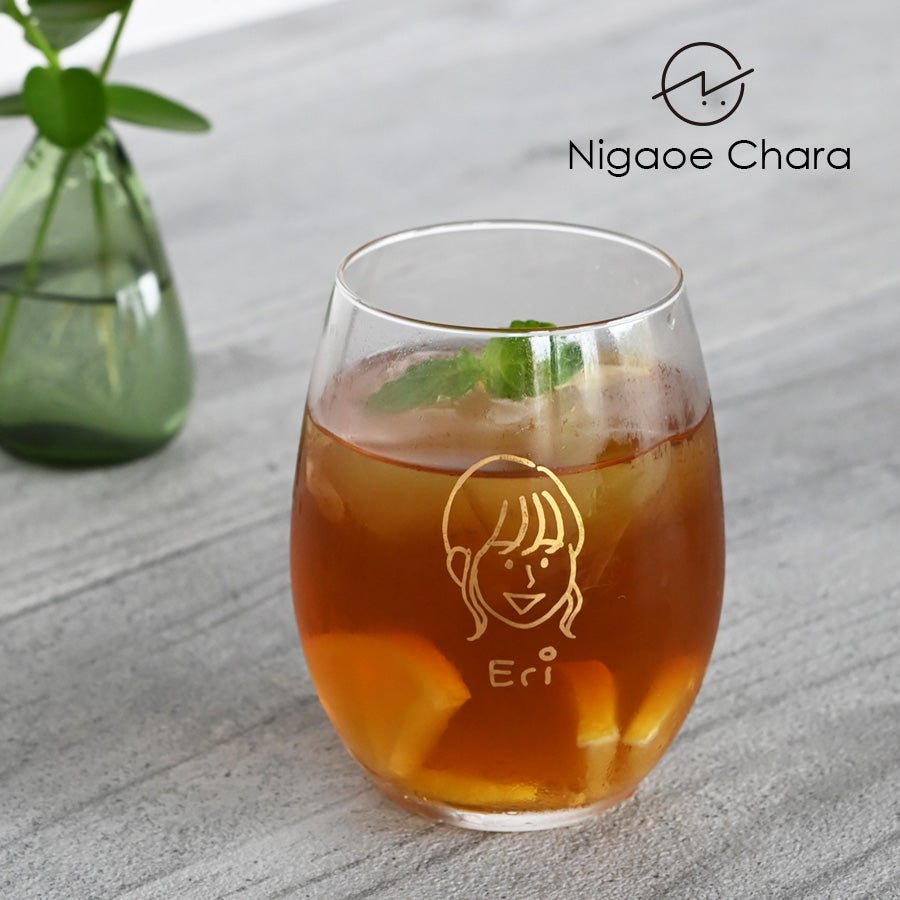 にがおえキャラ・ワイングラス*似顔絵グラス (ギフトBOX付き) 還暦祝い 誕生日 記念日 おしゃれ 送別記念品 - オーダーギフト ももやま 本店