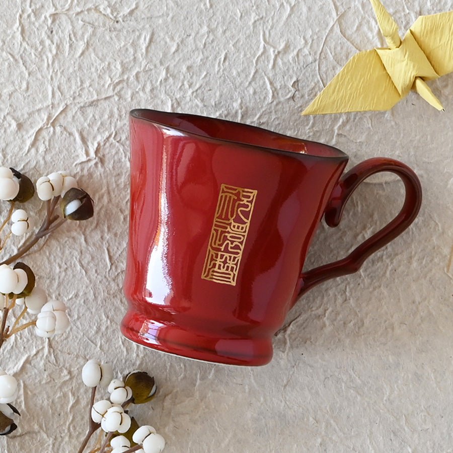 KOKUIN・還暦シノワズリ*赤の名入れマグカップ(還暦祝い専用ギフトBOX付き) 還暦祝い 60歳 赤 おしゃれ - オーダーギフト ももやま 本店