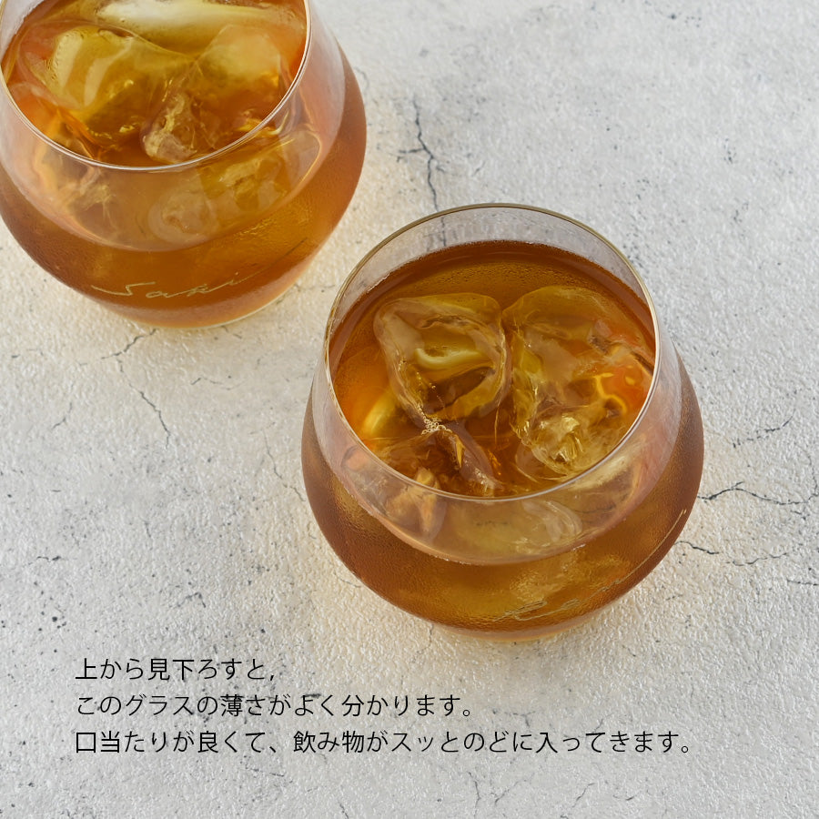 サインド・フォールド＊ペア名入れグラス（２個セット・ギフトBOX付き） 母の日 父の日 結婚祝い 記念日 プレゼント お揃い おしゃれ