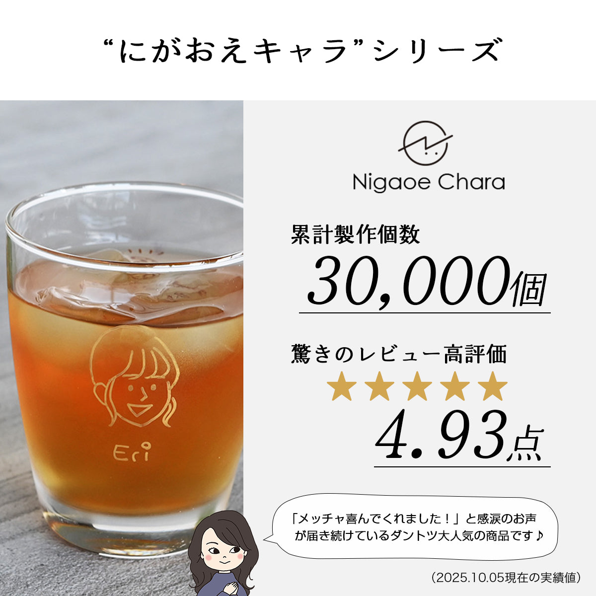 似顔絵入り グラス 【にがおえキャラ・ラッパタンブラー】 誕生日プレゼントにも大好評！（メッセージカード・ギフトBOX付き）